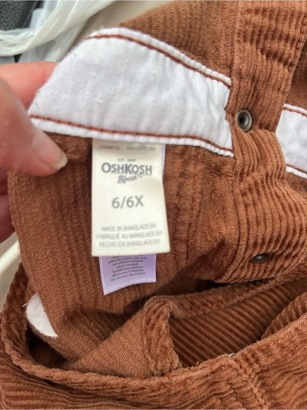 OshKosh B'gosh Brown Corduroy Overall Dress